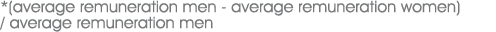 *(average remuneration men average remuneration women) / average remuneration men 