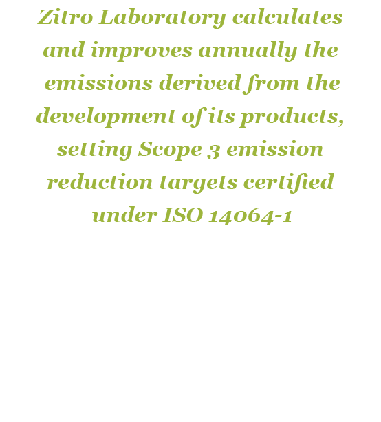 Zitro Laboratory calculates and improves annually the emissions derived from the development of its products, setting...