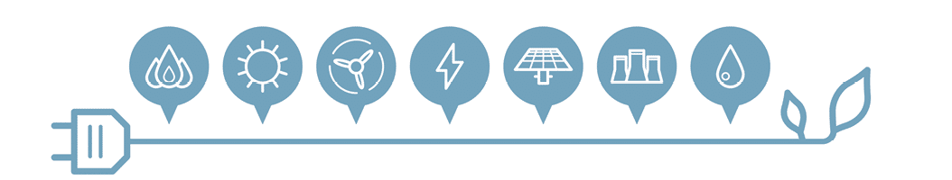 Alternative power and green energy icons, Vector illustration in flat style