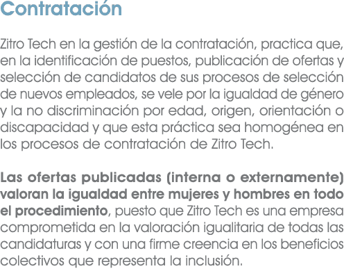 Contrataci n Zitro Tech en la gesti n de la contrataci n, practica que, en la identificaci n de puestos, publicaci n ...