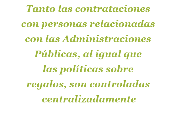 Tanto las contrataciones con personas relacionadas con las Administraciones P blicas, al igual que las pol ticas sobr...